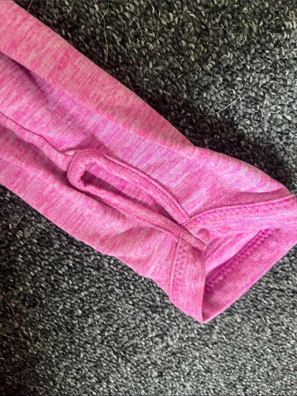 7/$20 Old Navy Pink Heathered Quarter-Zip Long Sleeve Top - Picture 4 of 5